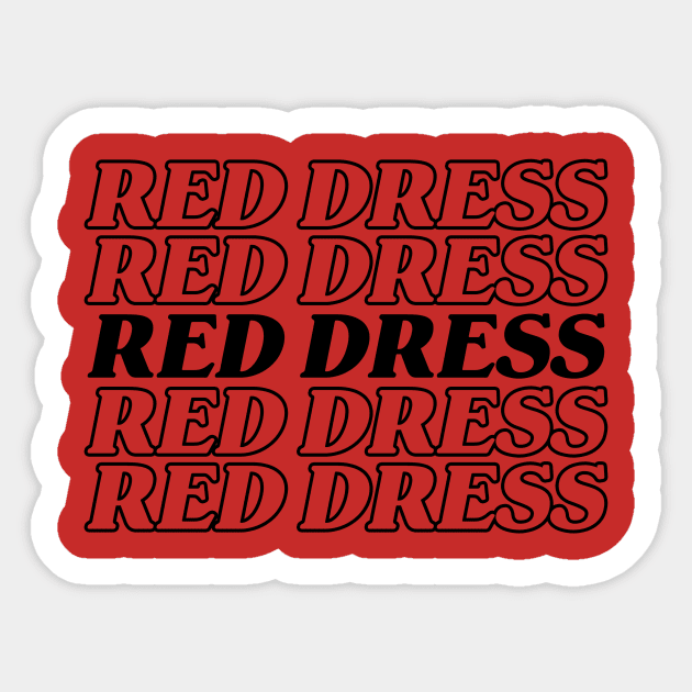 Red Dress Shirt, World Tour 2023 Concert Sticker by Y2KSZN